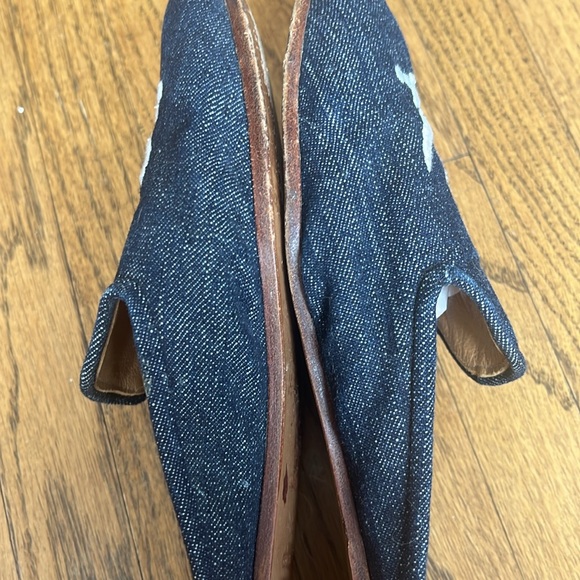 Stubbs & Wootton Palm Beach Denim Canvas Slip On Pirate Skull Cross bone Mules - Picture 10 of 10